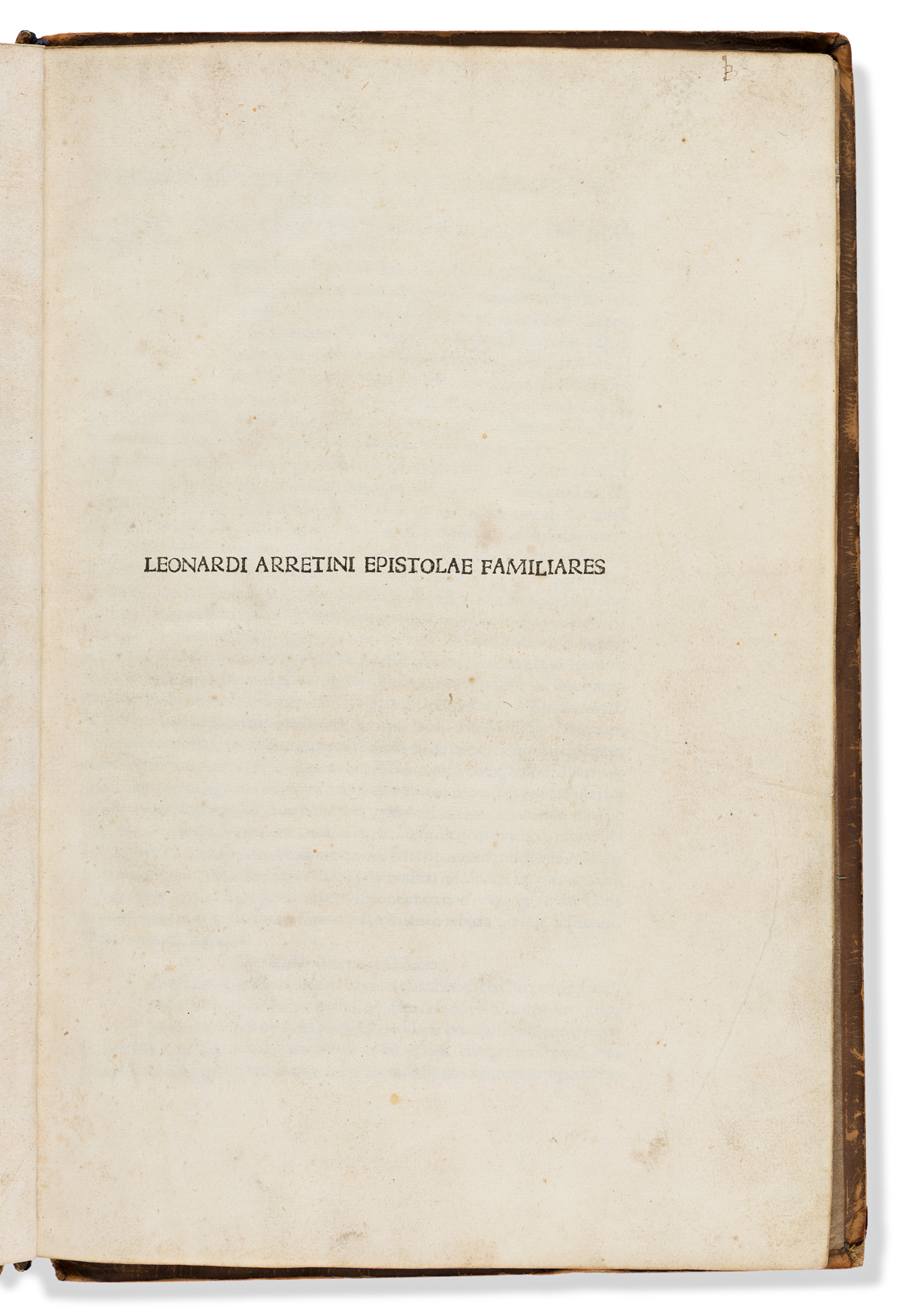 Bruni Aretino, Leonardo (1369-1444) Epistolarum Familiarium Libri VIII.